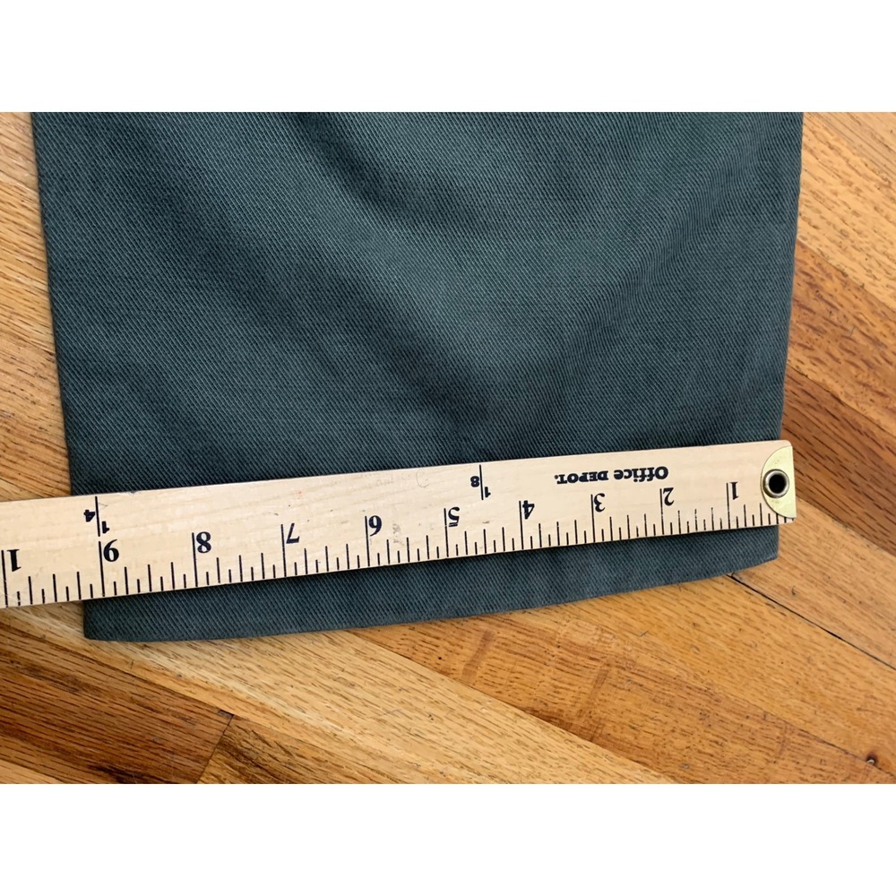 Gap Easy Twill Pant Dark Green High Rise Straight Leg Cotton Baggy Size M NEW - Picture 8 of 10
